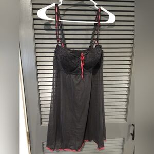 Cacique Black and Red Lingerie